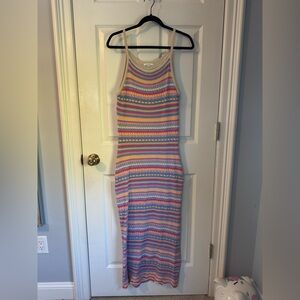 Z Supply multicolored crochet dress